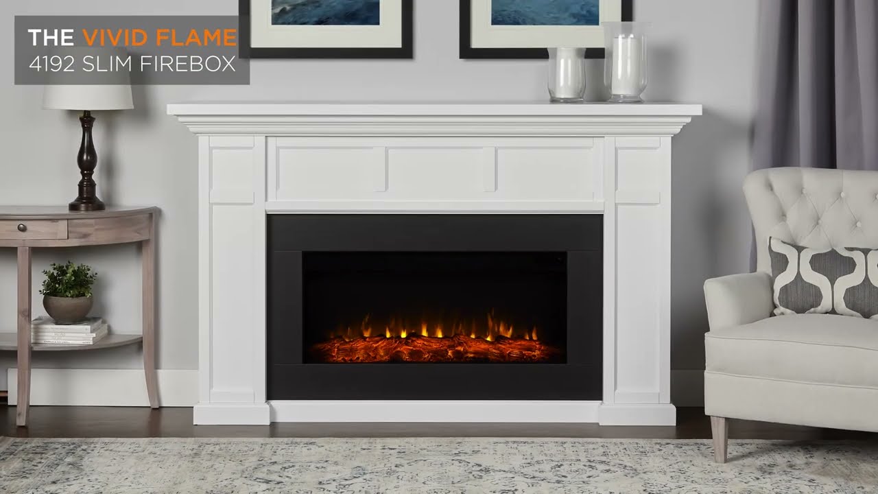 Real Flame Alcott Landscape Electric Fireplace in White 4130EW YouTube