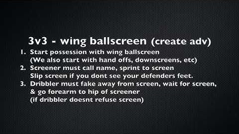 3v3 Wing ballscreen