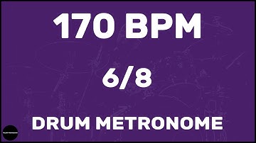 6/8 | Drum Metronome Loop | 170 BPM