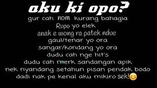 Story GALAU bucin 'Aku Ki Opo' wkwkwk