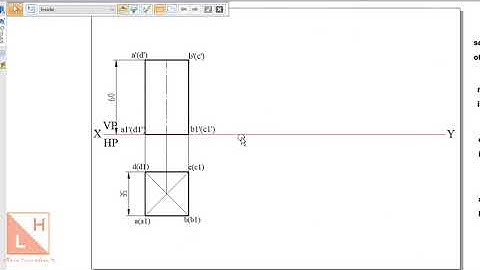 Orthographic projection of Square Prism_EASIEST way to find Hidden & Visible edges.