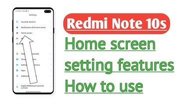 Redmi Note 10s , Home screen setting features How to use