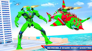 Robot Shark Attack: Transformation Robot Shark Games - Android Gameplay
