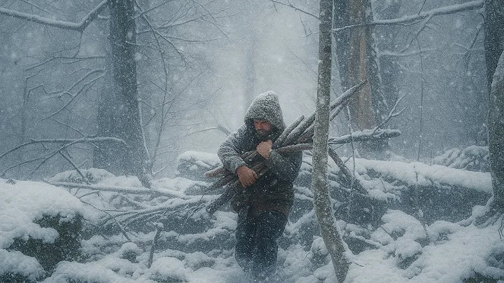 Trapped in the wild forest under heavy snowstorm  Extreme winter survival challenge,fire & bushcraft thumbnail