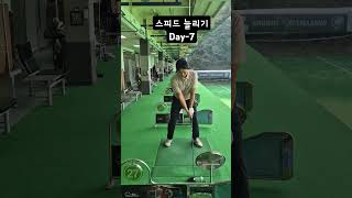 스피드 늘리기 day-7  조금더 열심히 웨이트해서 거리 늘리기. 목표85스피드        #장타의조건 #golf #연습만이살길이다 #골프 #부산골프 #부산양정#부산레슨#골프장