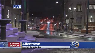 Light Snow Falling In Allentown