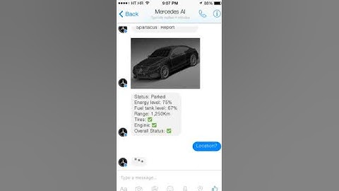 Mercedes Car AI Bot Demo Mockup