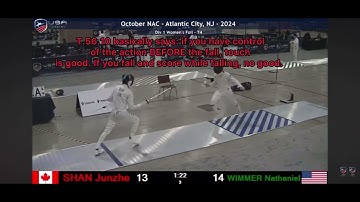 Tough Calls in Épée: Touch While Falling