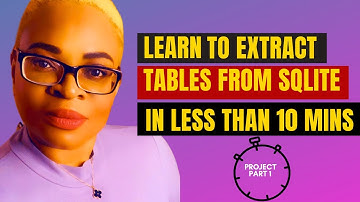 How to Easily Extract a Table from SQLite in less than 10 Minutes!