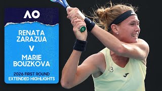 Renata Zarazua V Marie Bouzkova Extended Highlights Australian Open 2026 First Round