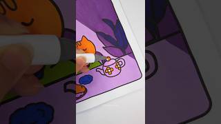 unusual color palette cozy cats coloring book