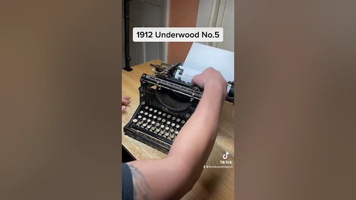 1912 Underwood No.5 antique desktop typewriter function test