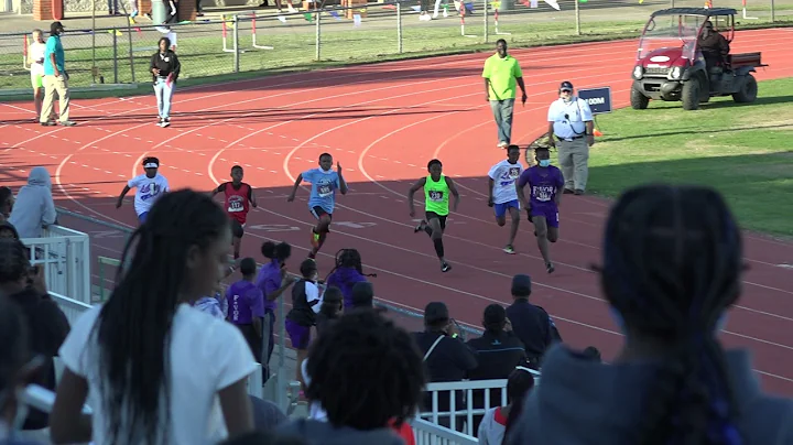 12yr Quinterrius Gipson 11.99s 100m Heat 2 GRPA St...