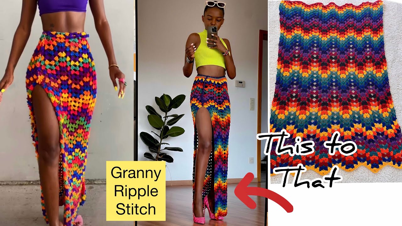 Granny Ripple Tree Skirt Crochet Pattern