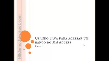 Usando Java para acessar um banco MS Access