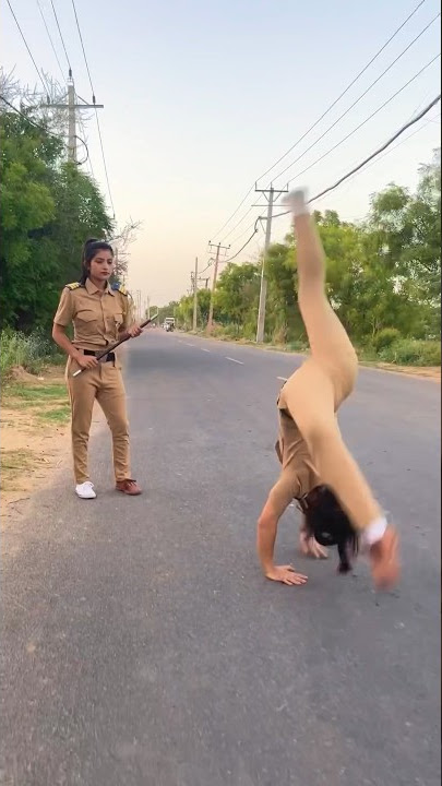 Are bap re ye kya kar diya 😱😱 #shalukirar #police #stuntwork #stunts