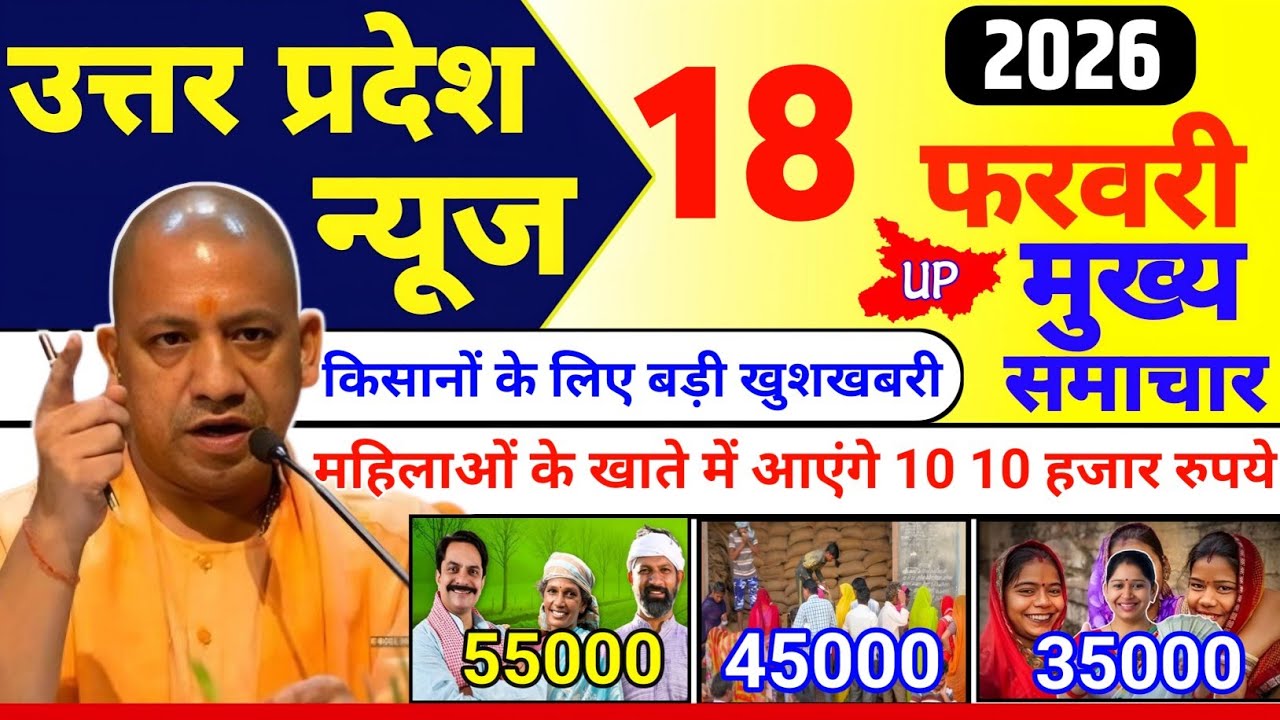 18 फरवरी 2026 Up News Uttar Pradesh Ki Shaam ki Taja Khabar Mukhya Samachar Taja News