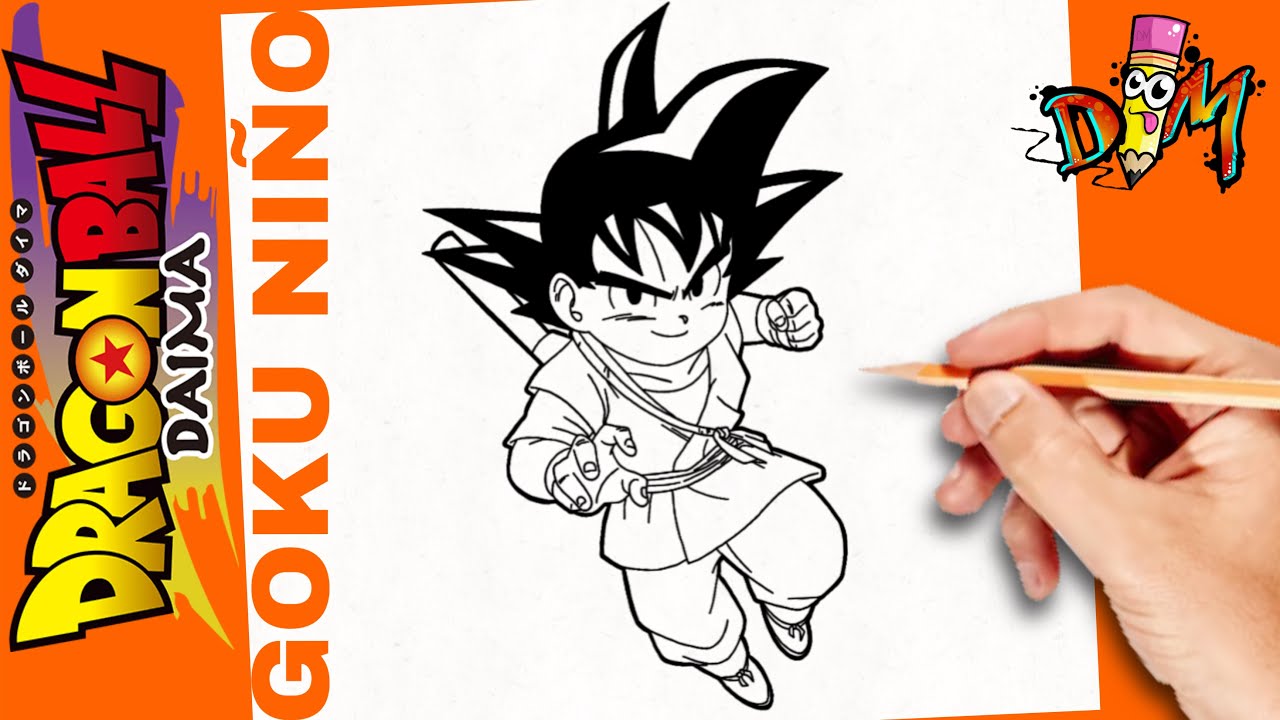 COMO DIBUJAR A GOKU NIÑO de DRAGON BALL DAIMA | how to draw boy goku ...