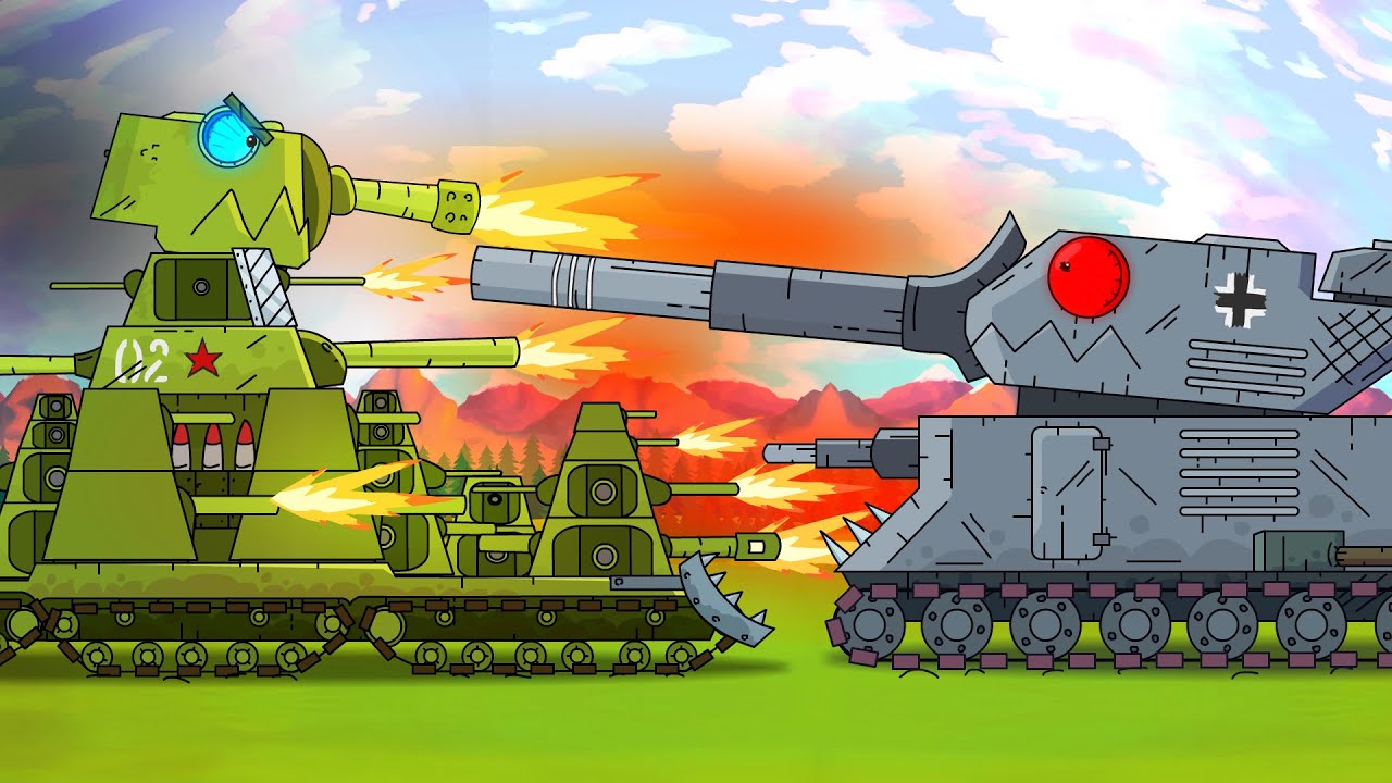КВ-44 vs Гусь: Первый бой - Мультики про танки