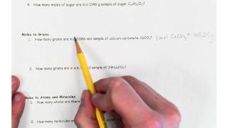 Practice Problems:  Molar Mass Part 2 (Calculations)