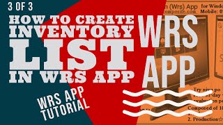 How to create store inventory list in Wrs App screenshot 3