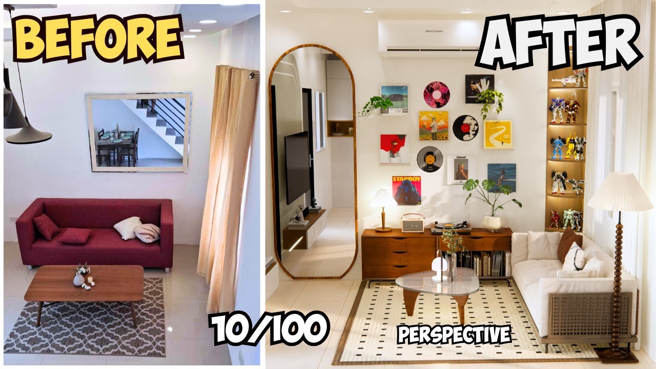 BEFORE AND AFTER: MID-CENTURY space - Open Floor Plan Transformation