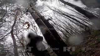 Кадры с нательной камеры британского наёмника, воевавшего на стороне ВСУ в Курской области.