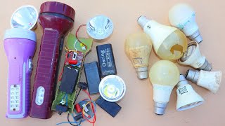 Awesome uses of Old flashlight and Old LED Bulb