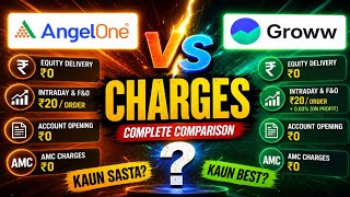Angel one vs groww charges | Angel one vs groww which is better | Groww vs angel one charges