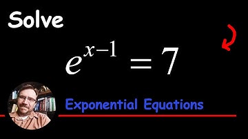 How to Solve an Exponential Equation using the Natural Log (Properties of the Log)