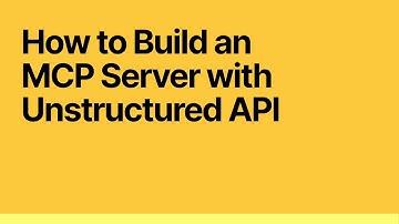 How to Build an MCP Server with Unstructured API