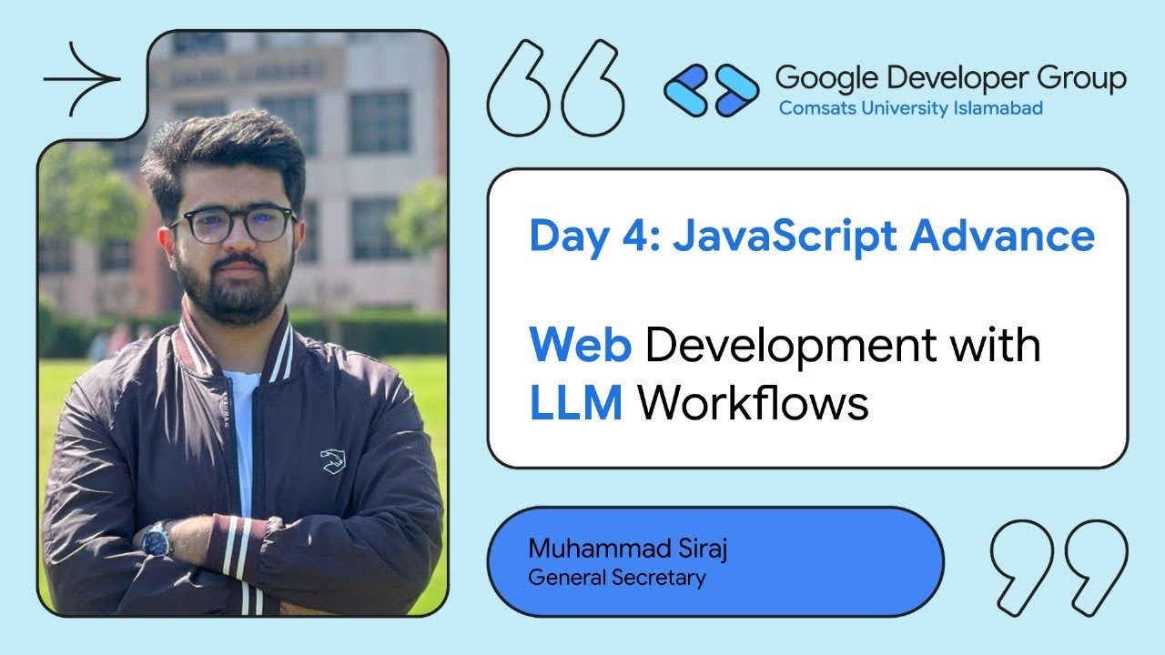 Day 4 | Advanced JavaScript Concepts & Techniques | GDG On Campus CUI ...