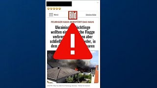 Fake video claims Ukrainian refugees set fire to a house in Germany