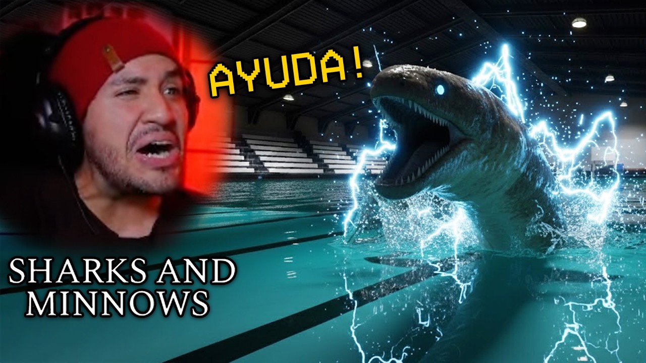 HAY UN TIBURONASO EN MI PISCINA | Sharks and Minnows