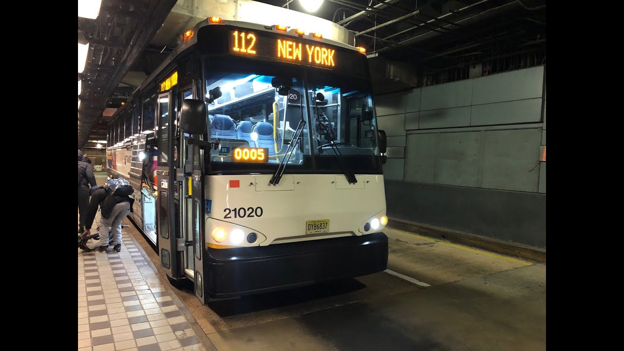 NJ Transit On Board 2021 MCI D4500CT 21020 On Bus Route 112 To New NJ Transit On Board 2021 MCI D4500CT 21020 On Bus Route 112 To New