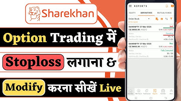 How to Set Stop Loss in Option Trading in Sharekhan? | Live Demo & Best Strategy