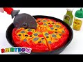 Pretend play toy kitchen cooking pizza  preschool toddler learning