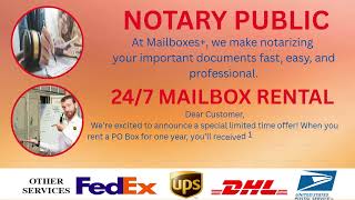 NOTARY SERVICE I 24 7 MAILBOX RENTAL I 2