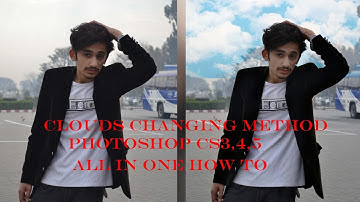 How to change Clouds  and colors in photoshop cs3 cs4 cs5 cs6 2017 fast