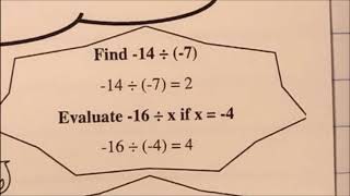 Chapter 3 Lesson 5 Divide Integers Gryffindor Math 7