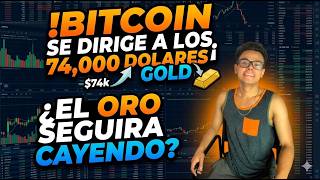 🔴!BITCOIN SE DIRIGE A LOS 74,000 DOLARES¡ ¿EL ORO SEGUIRA CAYENDO?🔴