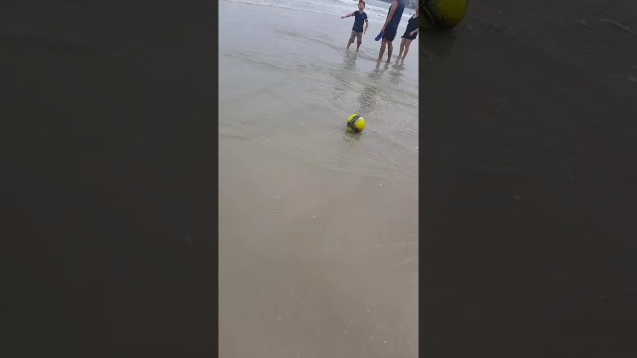 beautiful beach in Brazil. football play😊