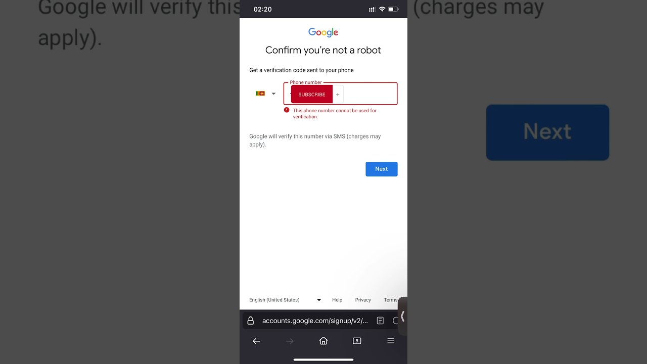Create Google Account Error Verification Phone Number Verify Troubleshootingguide