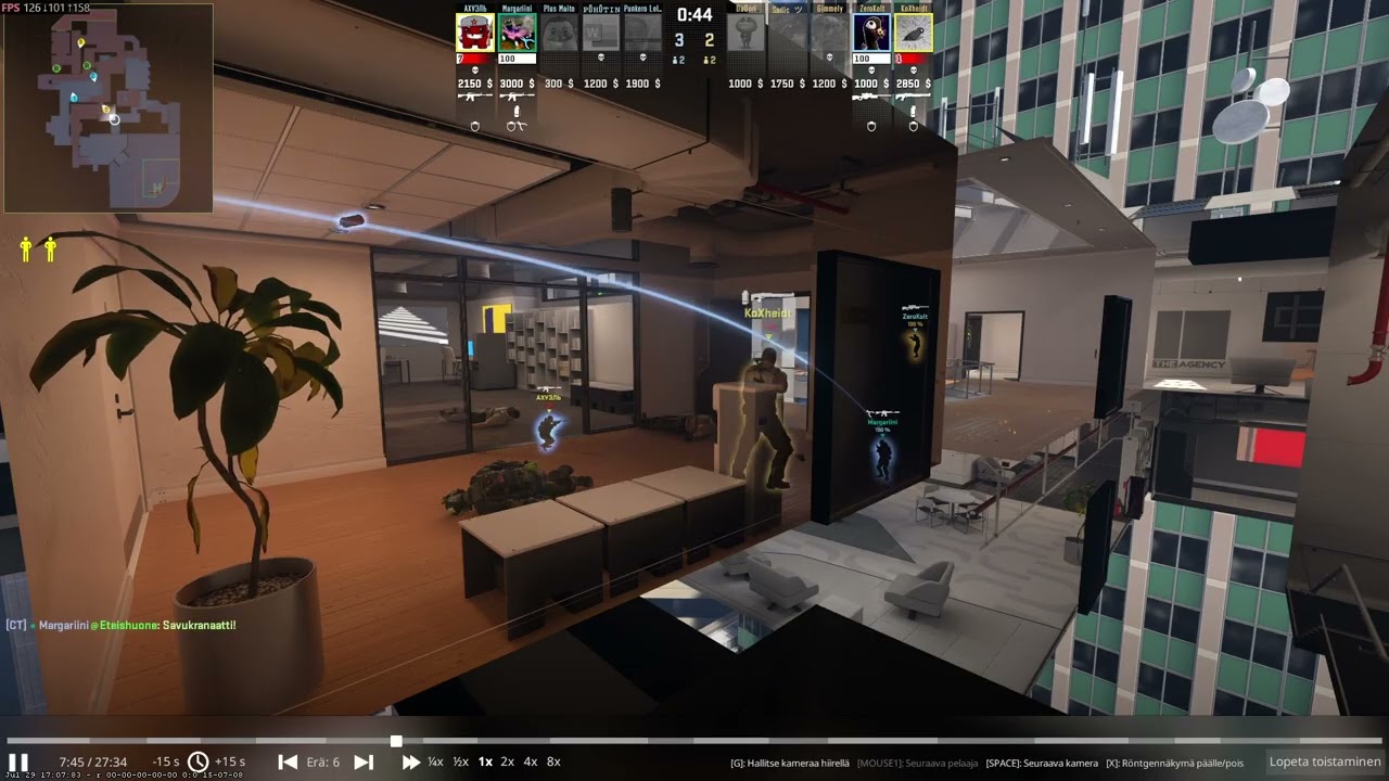 CS2 smoke kill in agency