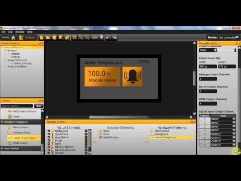PanelPilotACE Tutorials: Advanced 2 - Digital I/O, Hardware Trigger and Change Screen