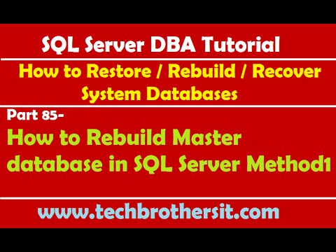 Video: Ano ang master database sa SQL Server?