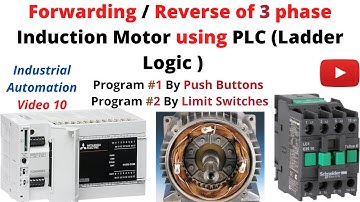 Forward Reverse of Induction Motor | PLC Ladder Programming | Interlocking contacts | Manually हिंदी