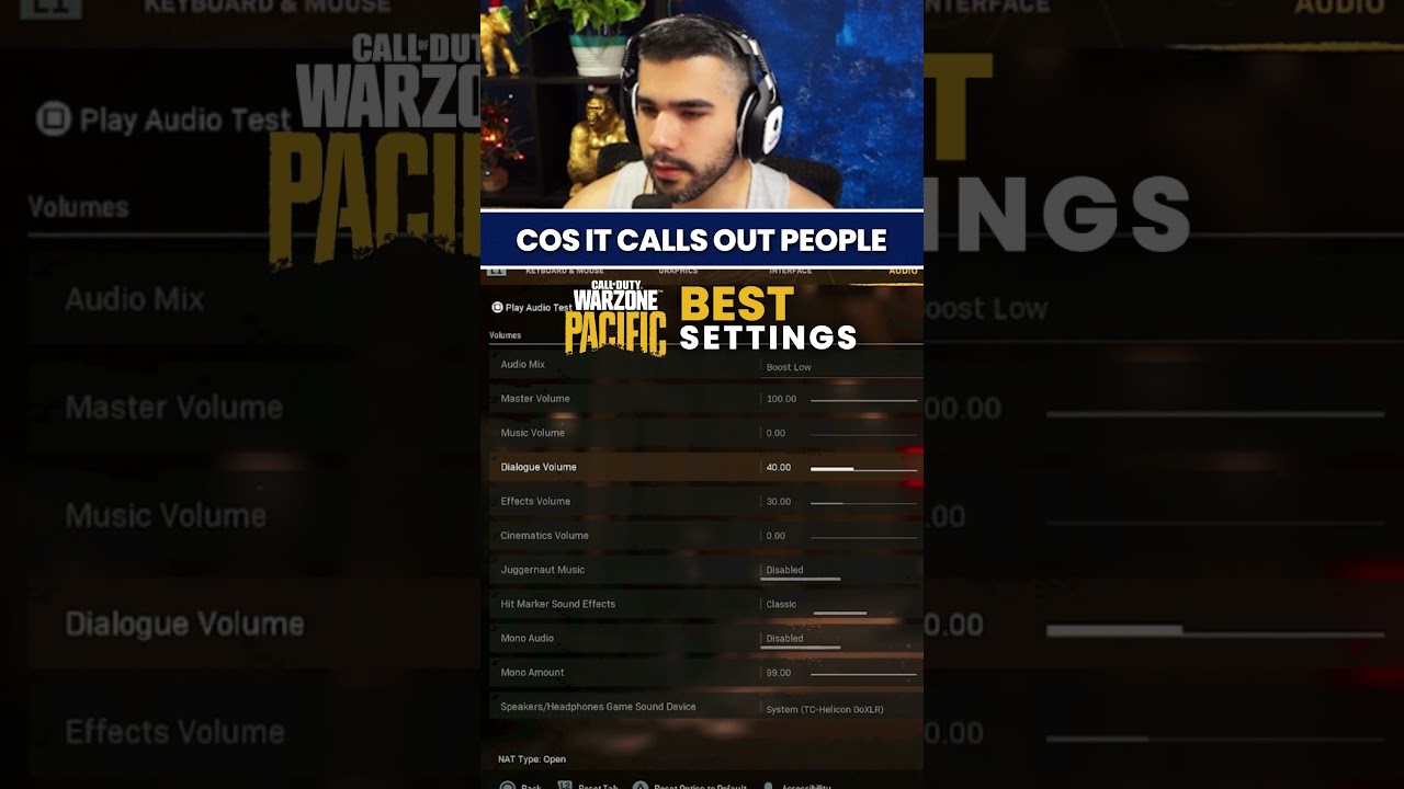 Useful Audio Setting in Vanguard!
