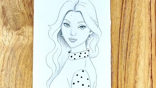 Cómo dibujar una chica hermosa, dibujo simple y fácil,How to draw easy sketching for beginners