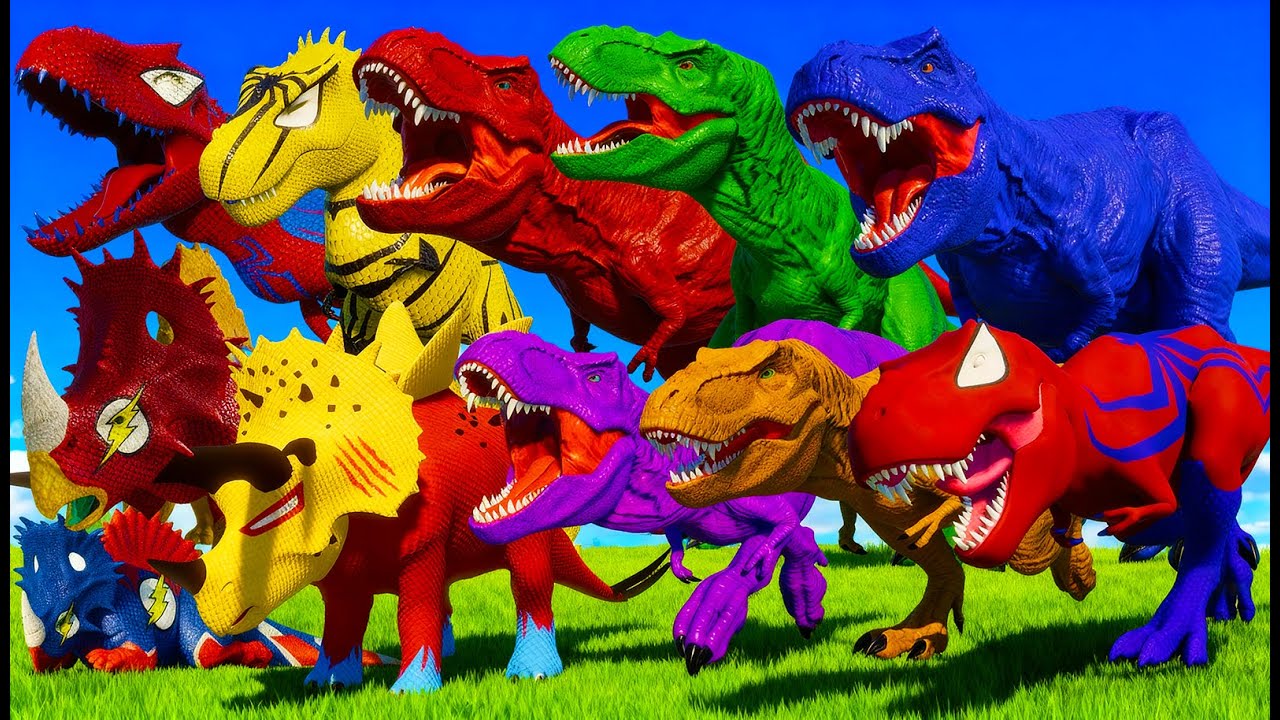 TYRANNOSAURUS REX WINTER ARENA BATTLE – The ULTIMATE Dinosaur Fight in Jurassic World Evolution 3